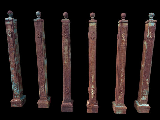 Vintage Cast Iron Posts - 6 Available - GA21051