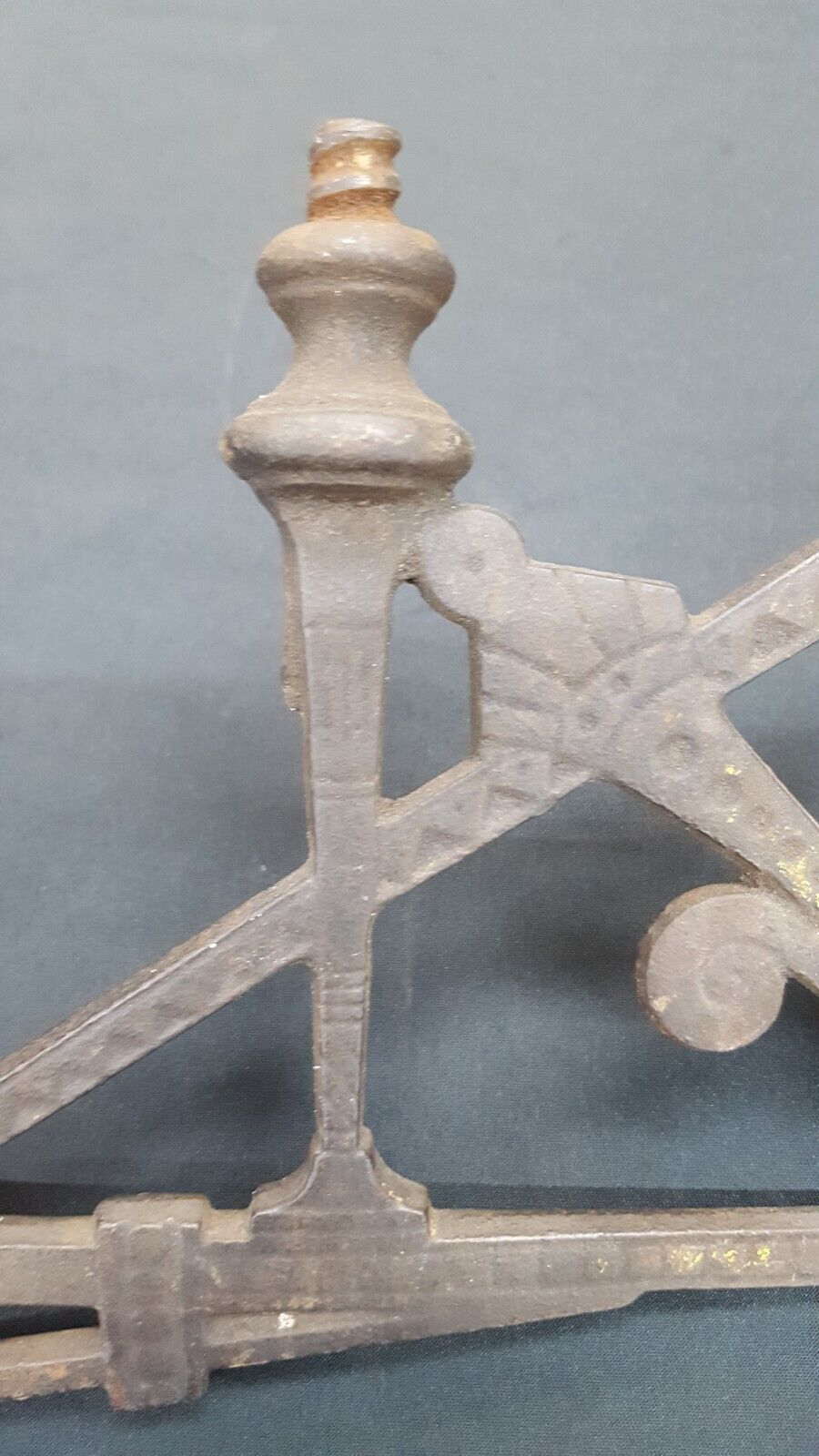 Victorian Cast Iron Oil Lamp Sconce with Wall Bracket
