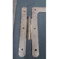 Pair of Hand Hammered H&L Door Hinges #GA153