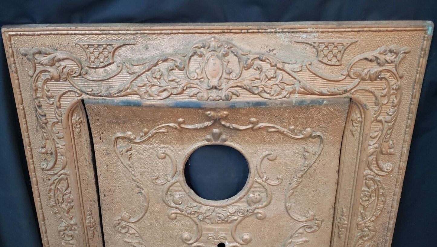 Ornate Cast Iron Fireplace Surround with Matching Summer Cover - Local Pick Up
