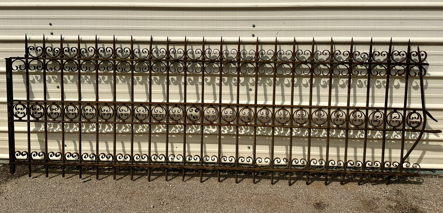 47+ Feet of Antique Wrought Iron Fencing GA20817