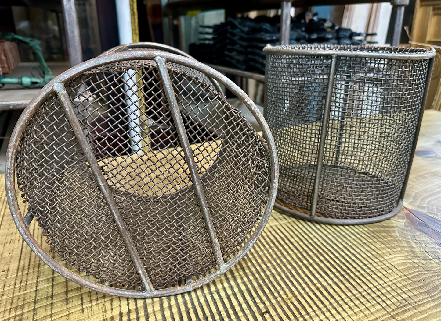 Steel Wire Mesh Baskets - 2 Available - GA20729
