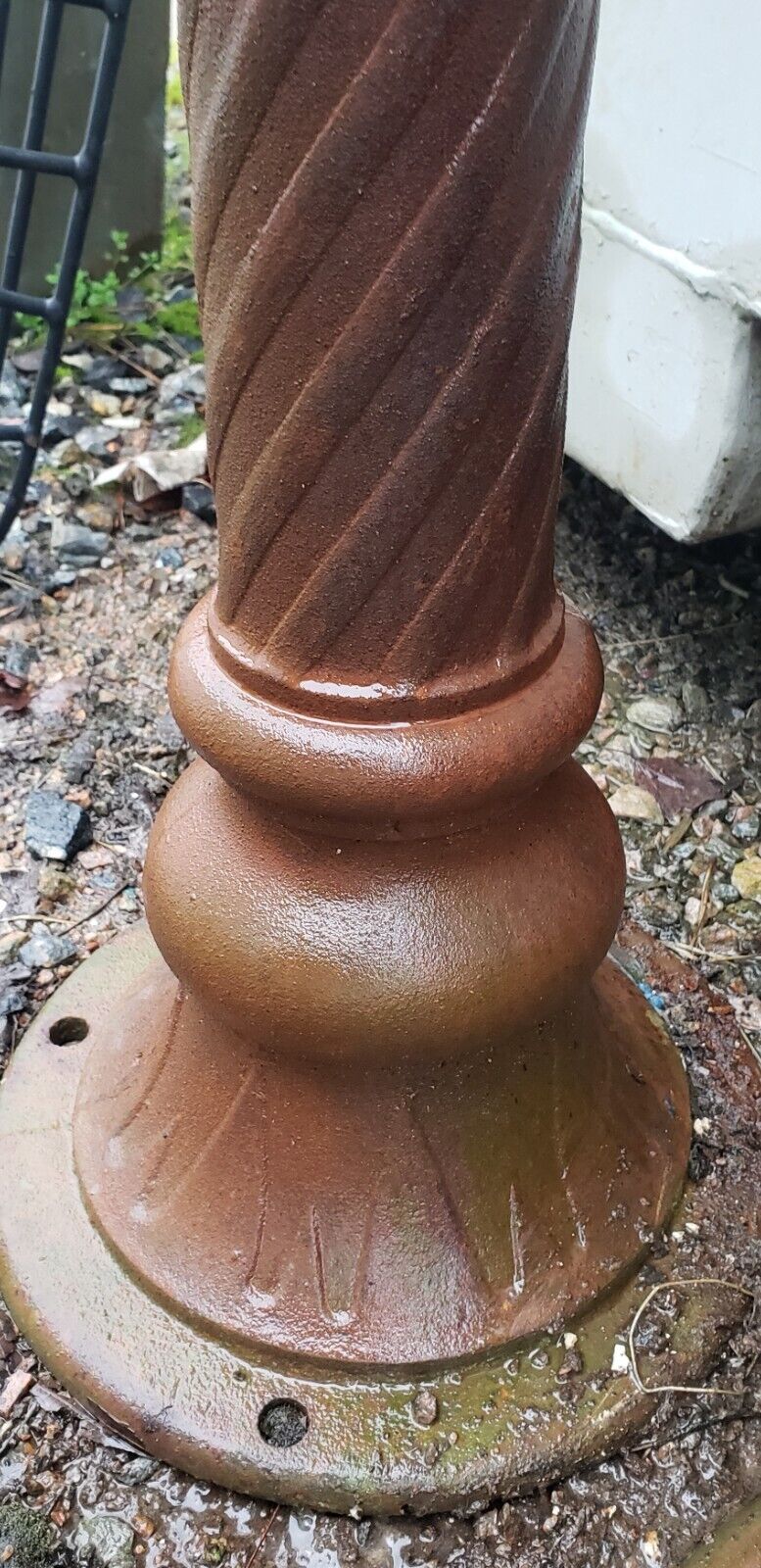 Pair of Ornate Art Deco Cast Iron & Metal Lamp Posts 78 1/2" x 12" GA9790