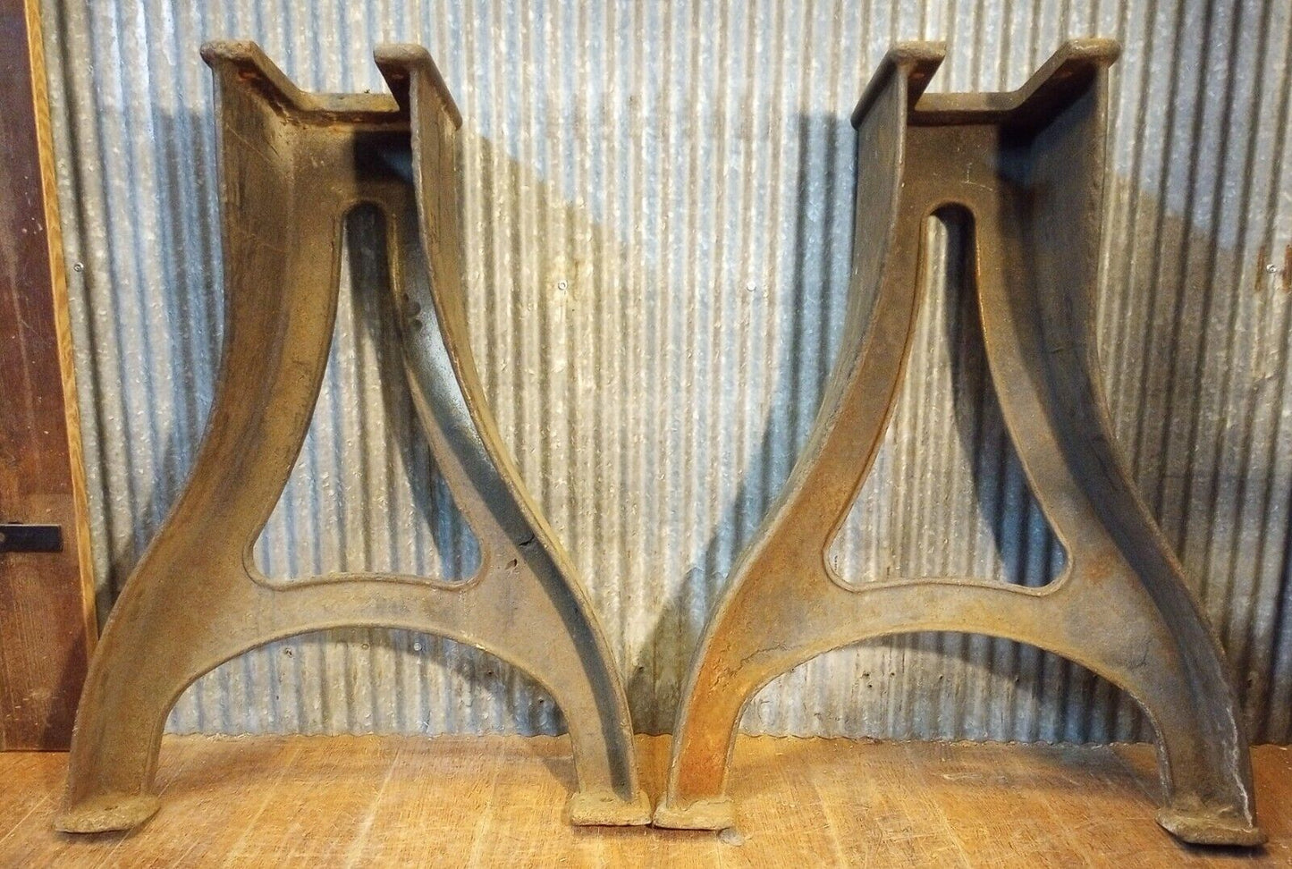 Pair of Cast Iron Machine Legs 31" Tall x 25" Wide
