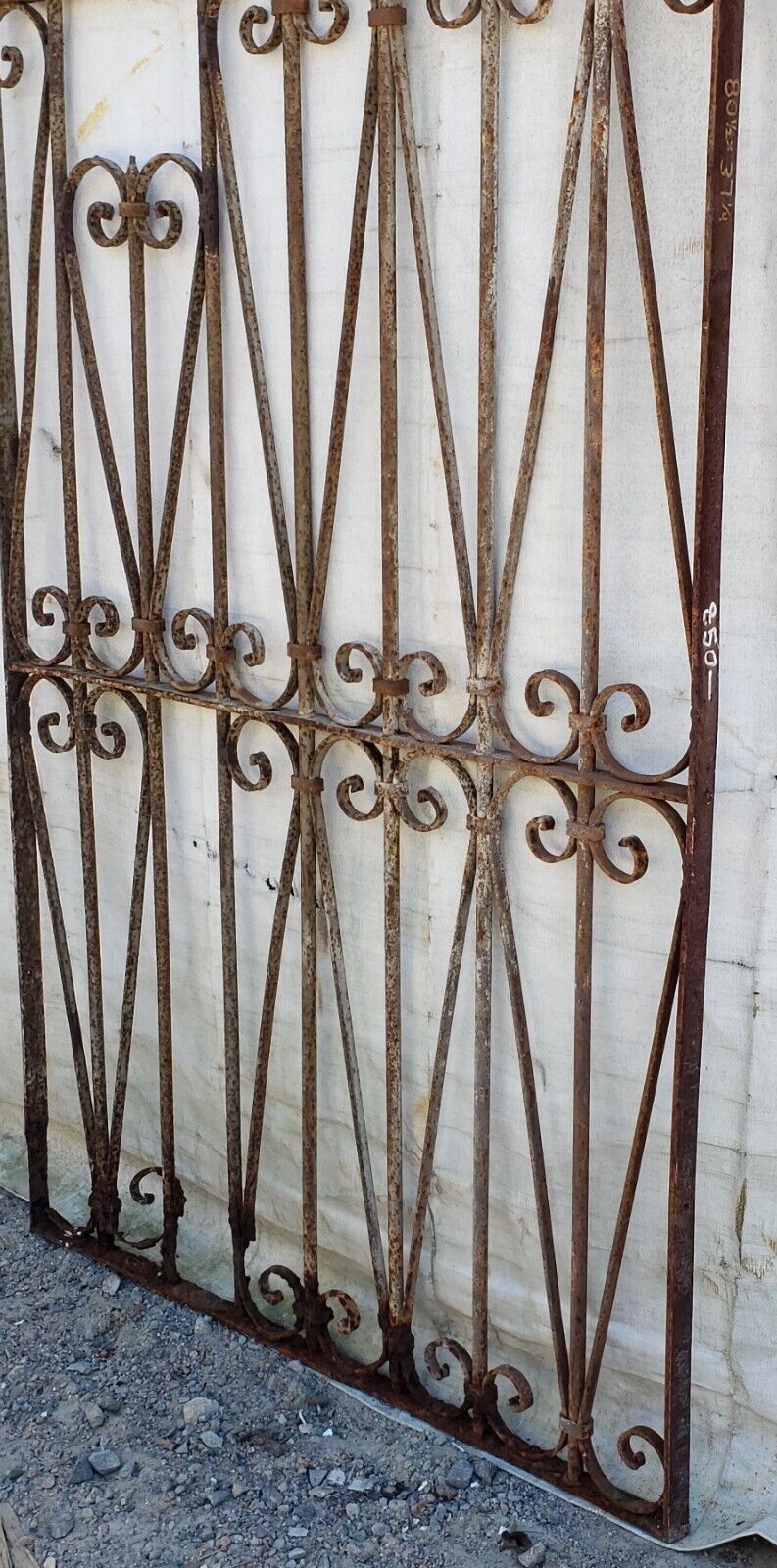 Wrought Iron Gate Panel 80 1/2" Tall by 37 1/4" Wide GA9443