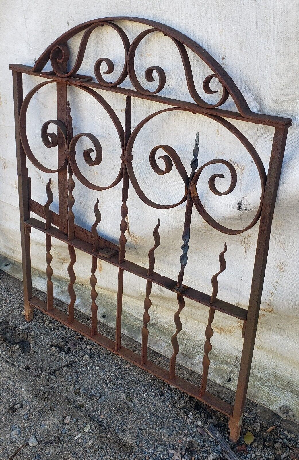 Ornate Geometric Style Wrought Iron Gate 30 1/2" Wide by 37" Tall GA9597