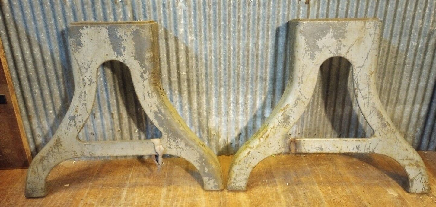 Pair of Cast Iron Machine Legs 21 1/8" T x 25 1/4" W