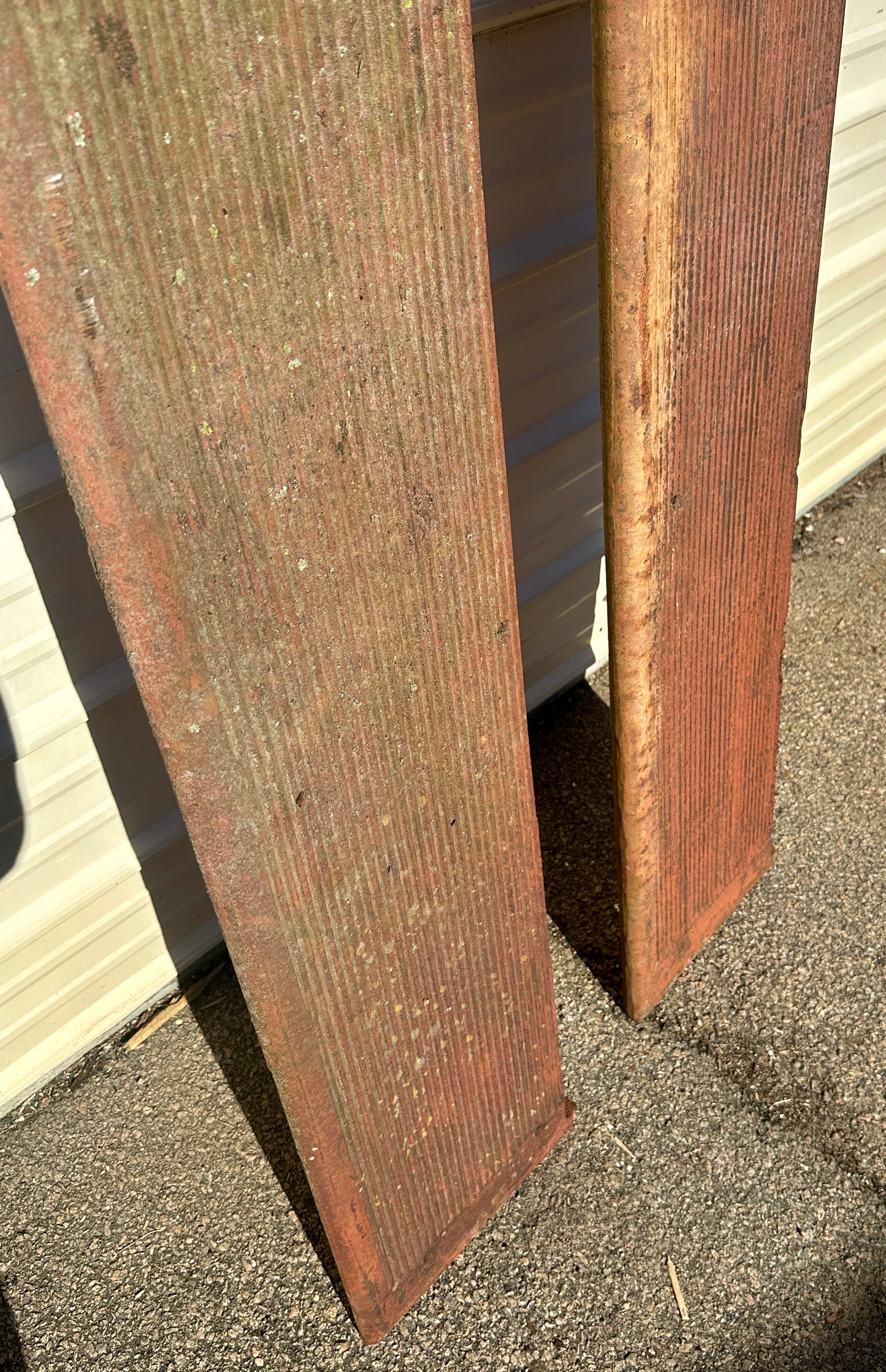 Pair of 9 Ft Long Cast Iron Stair Treads GA20836