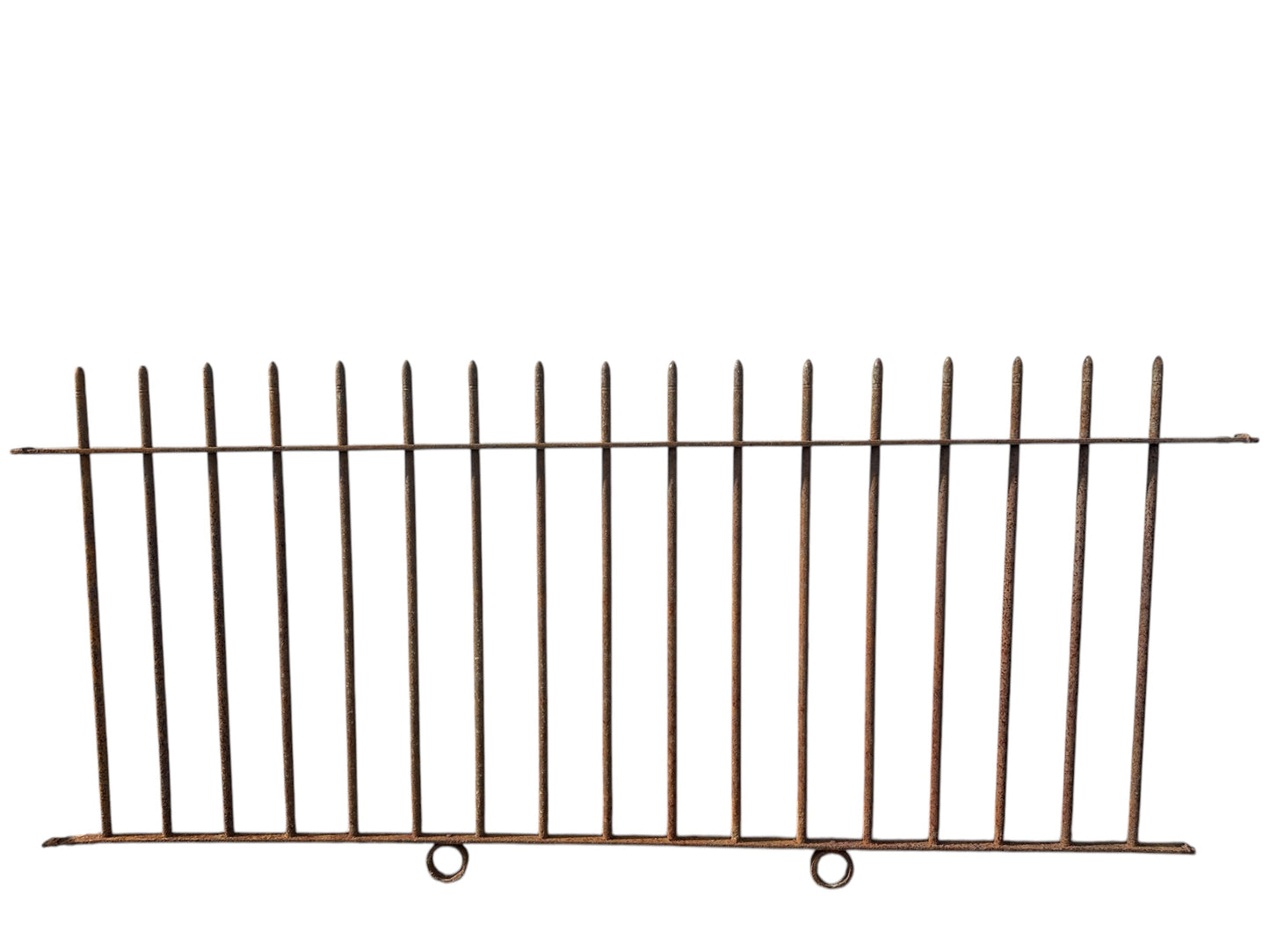 22 Ft of Antique Wrought Iron Picket Fencing GA21006