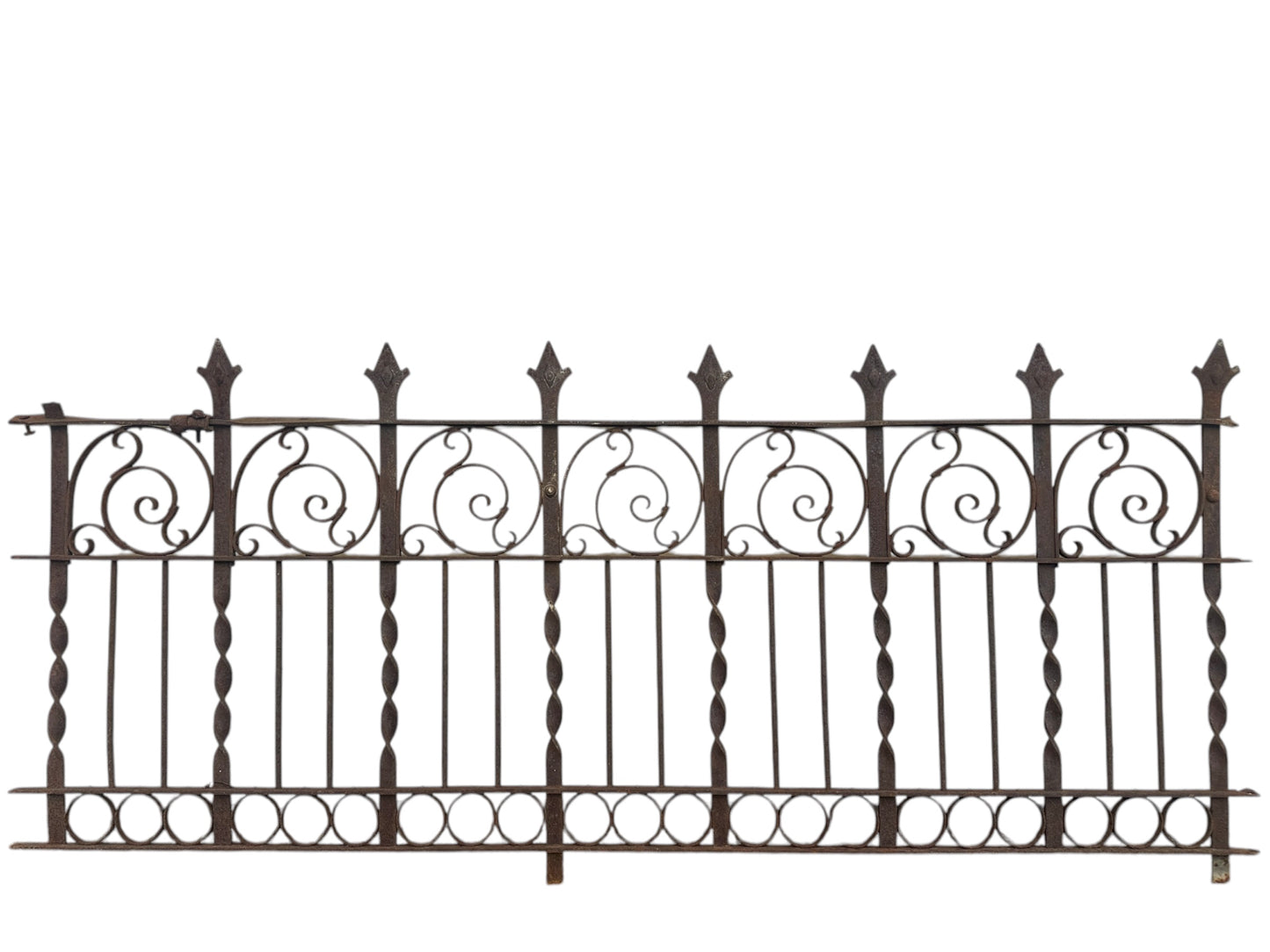 13 Ft of Antique Wrought Iron Garden Fencing GA20874