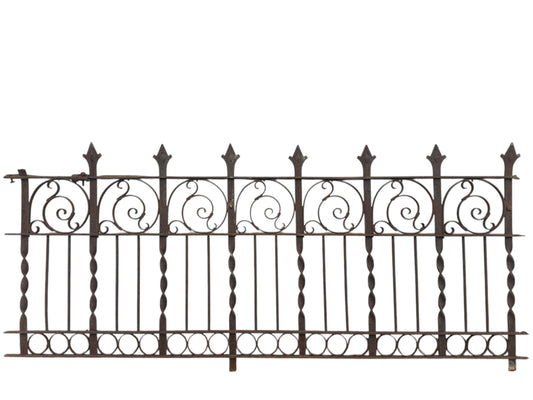 13 Ft of Antique Wrought Iron Garden Fencing GA20874