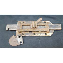 Large Primitive Iron Slide Latch Bolt Lock with Keeper #GA1134
