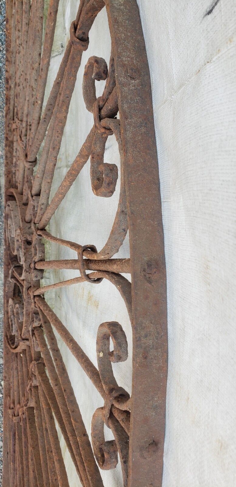 Unique Half Round Iron Panel 64" Wide by 31 3/4" Tall GA9462