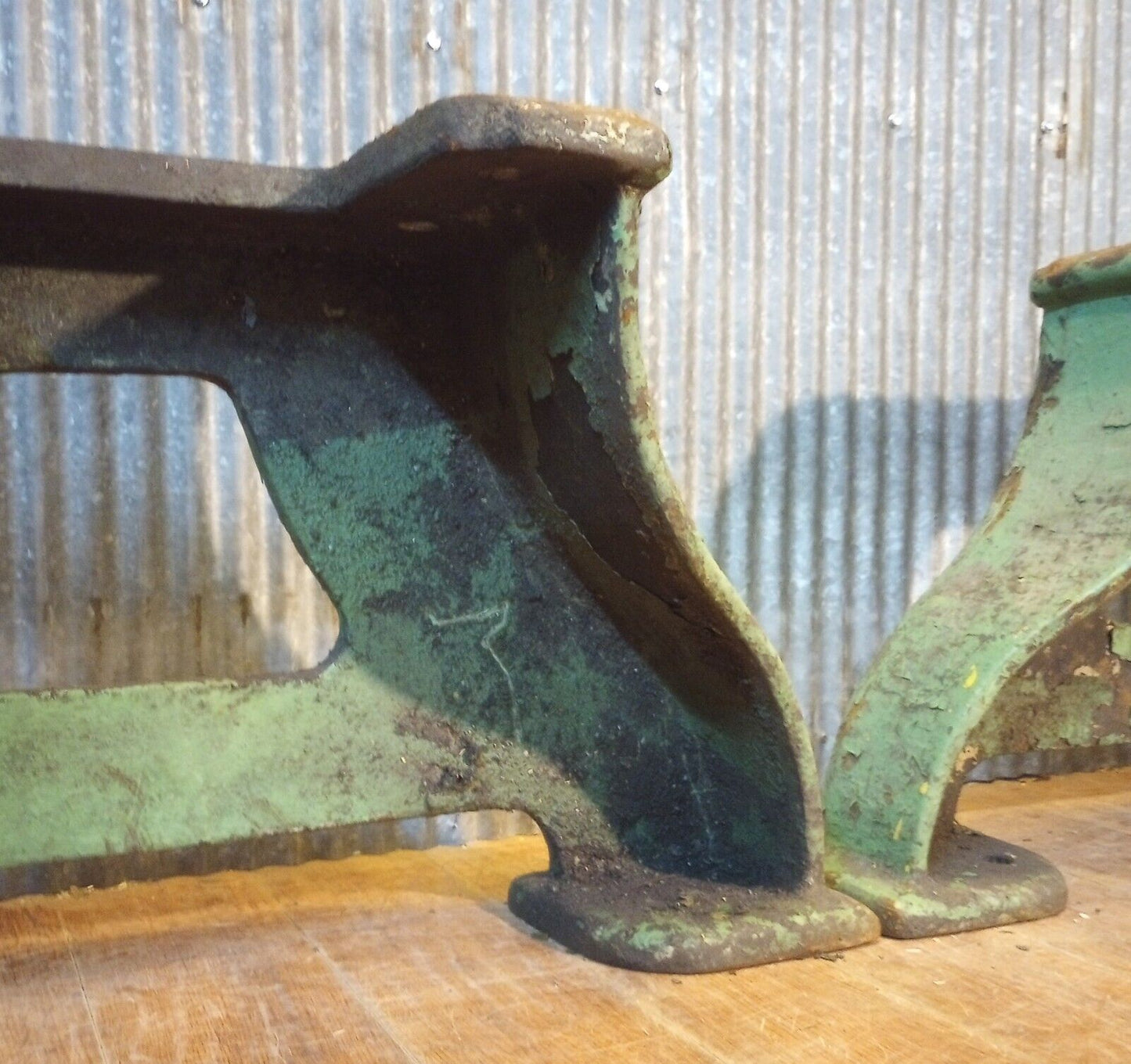 Pair of Cast Iron Machine Legs 16 1/2" Tall x 32" Wide