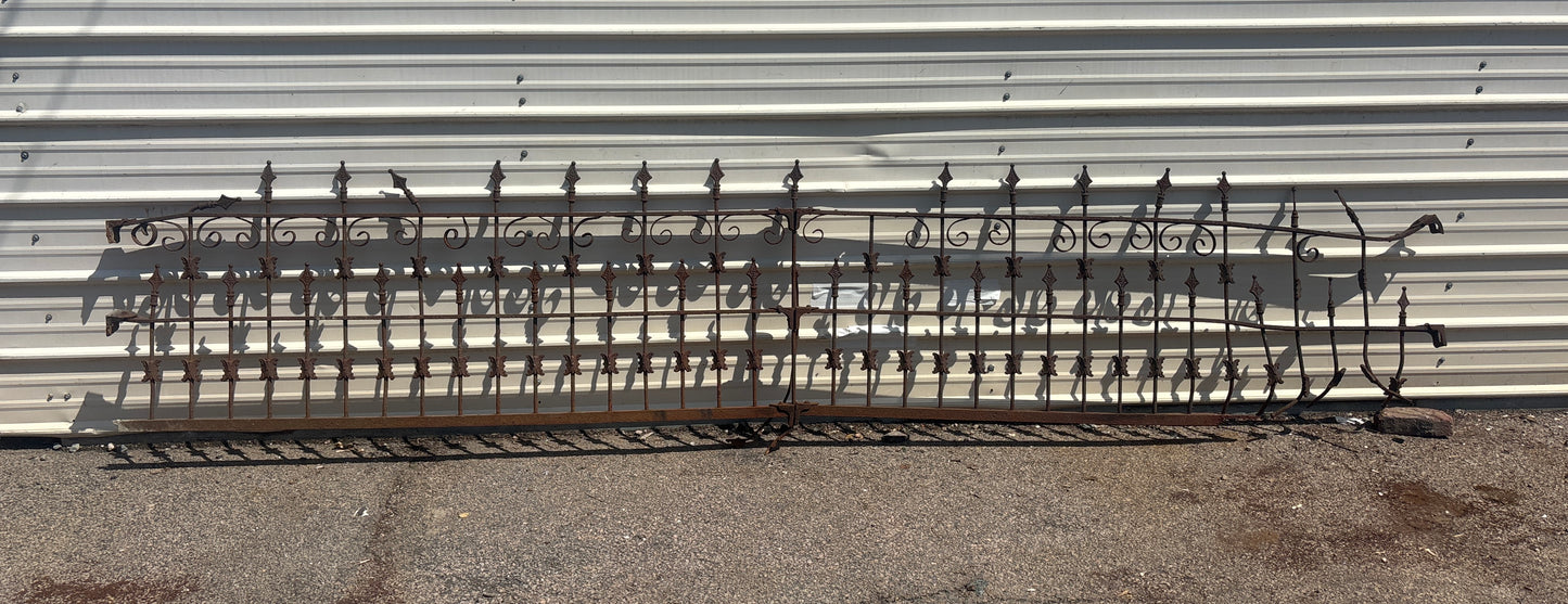 12 Foot Decorative Iron Fence Panel GA21311
