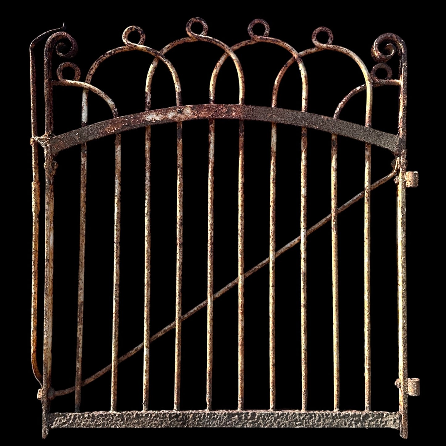41 Ft of Antique Wrought Iron Fencing w/ Gate GA21035