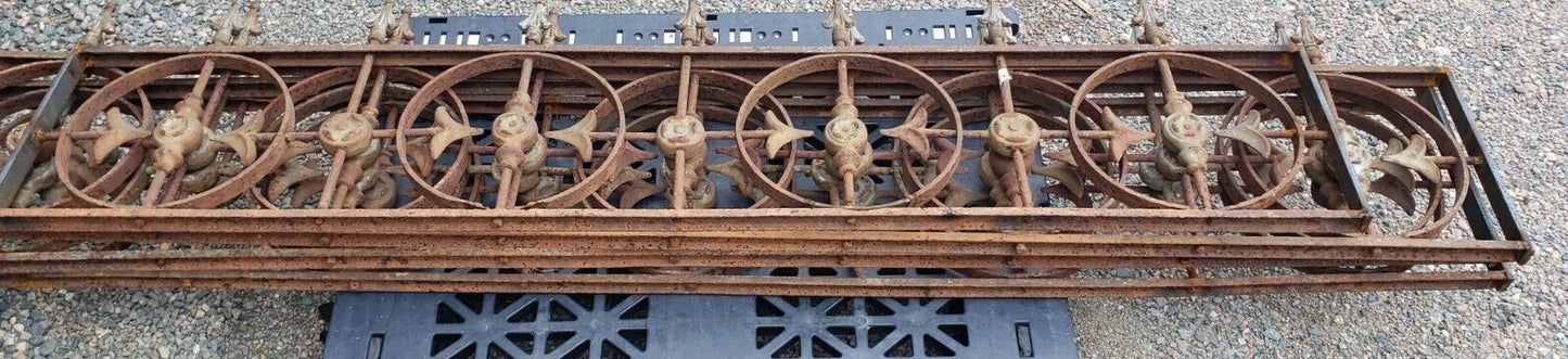 Restored Roofwalk Widow's Walk Ornate 4 Panel Iron Set 19' + Sq Feet GS00374