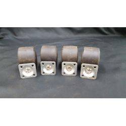 Set of 4 Steel Base Casters Wheels #GA4278