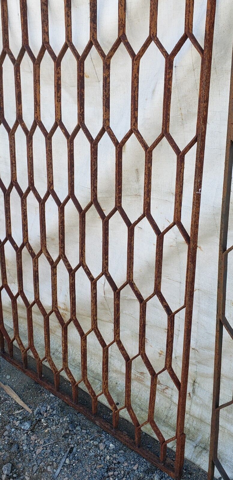 Set of 4 Wrought Iron Honeycomb Design Gate Panels Wide GA9438