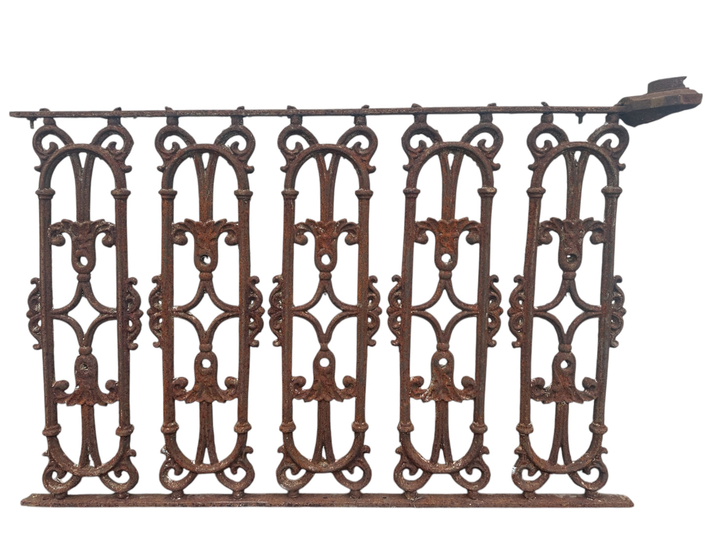 18 Ft of Ornate Antique Iron Garden Fencing GA20878