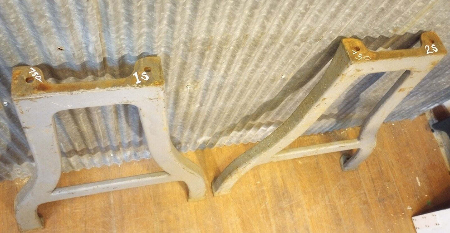 Pair of Cast Iron Machine Legs 30" Tall x 22" Wide