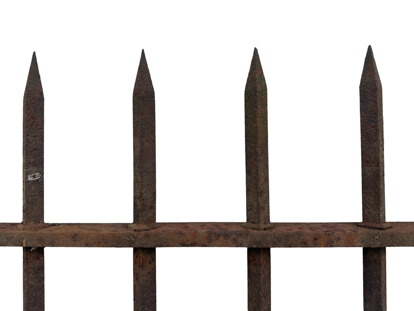 31 Ft of Antique Wrought Iron Spear Top Fencing GA20882