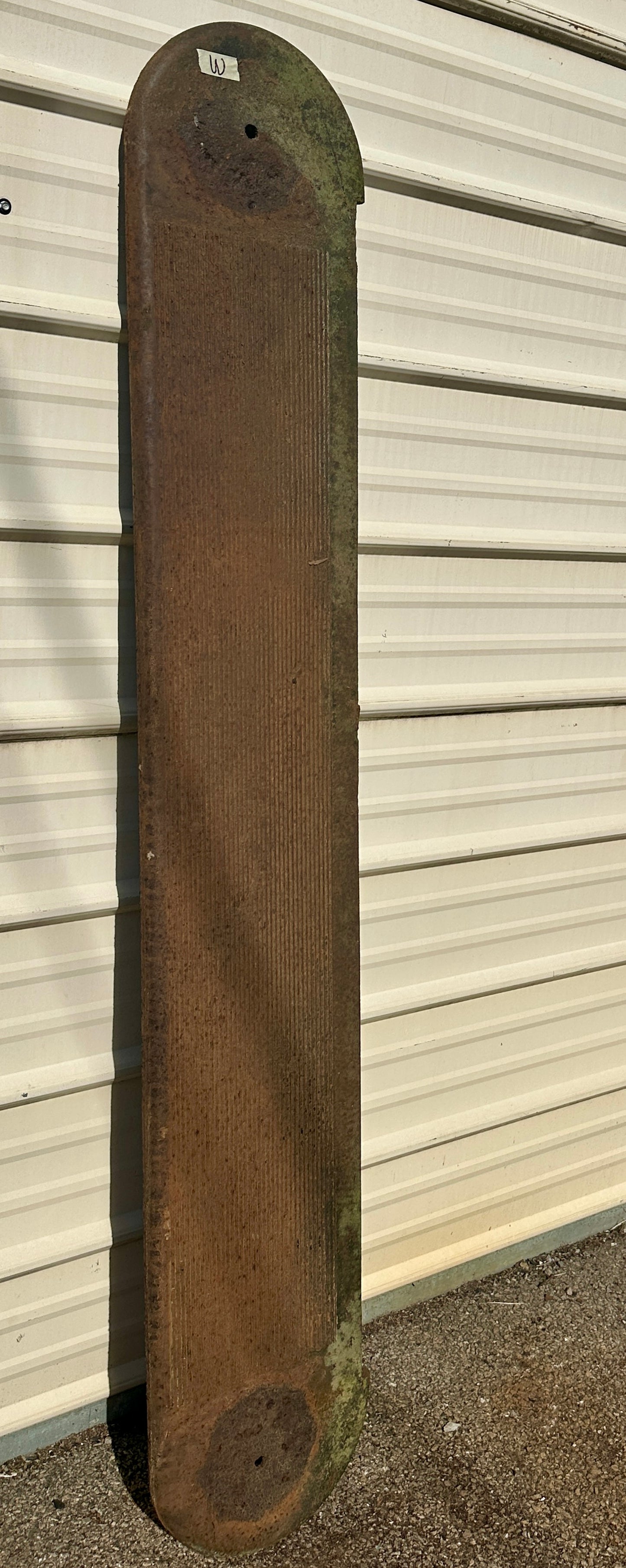 Single, Curved 71" Long Cast Iron Stair Tread GA20838
