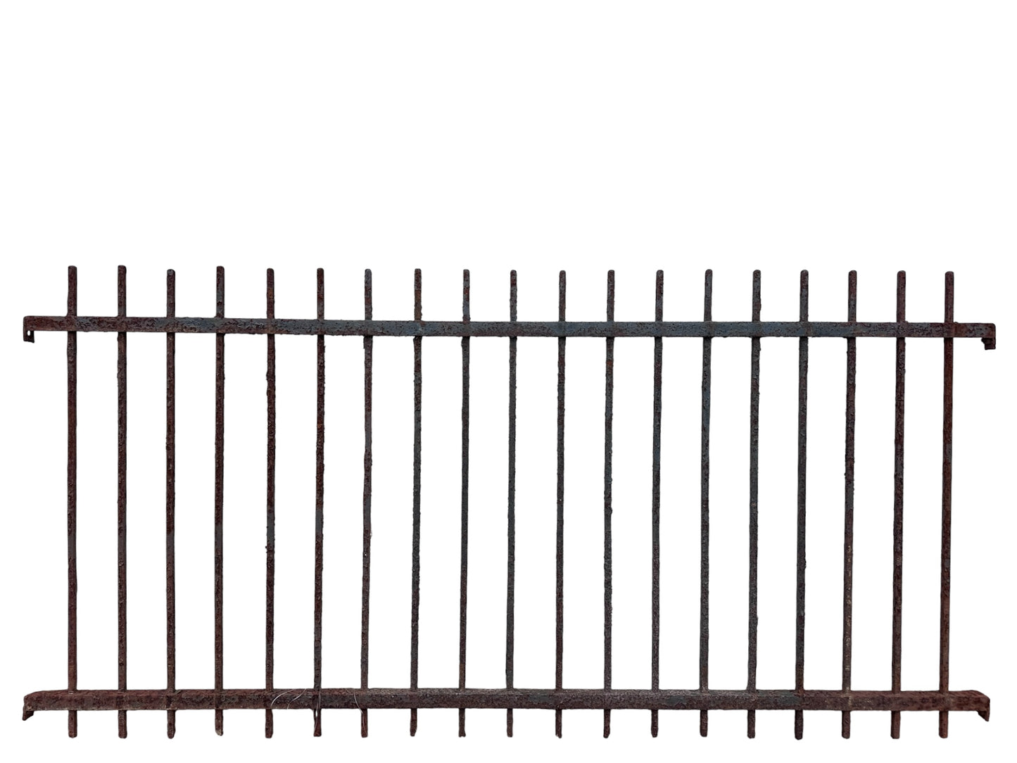 77 Ft of Antique Wrought Iron Picket Fencing GA21061