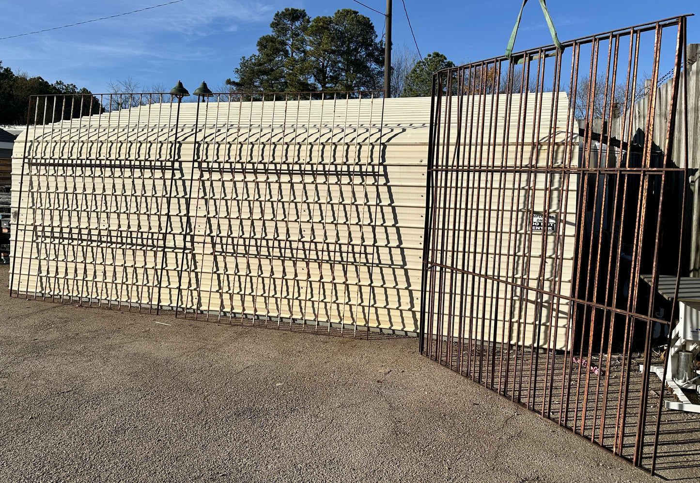 9Ft Tall Wrought Iron Fencing - 5 Panels in Set GA20515