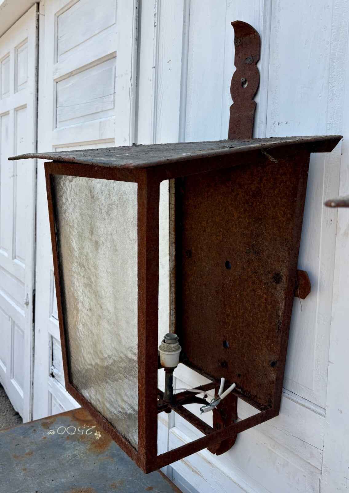 Pair of Antique Iron Hanging Lantern Frames GS6033