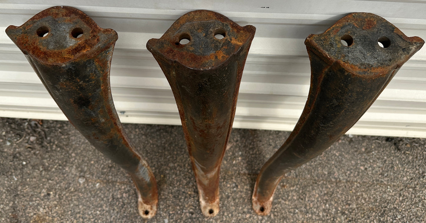 Set of 3 Antique Cast Iron Industrial Table Legs GA20378