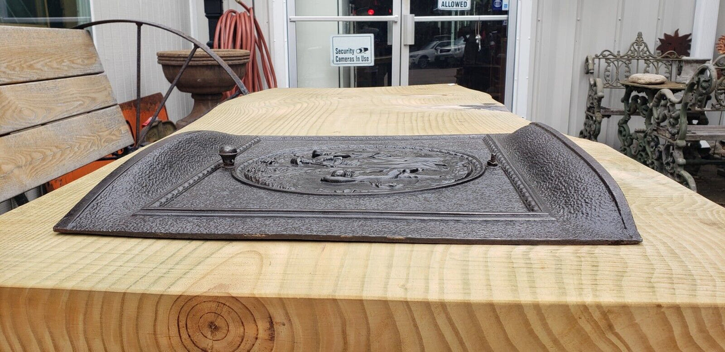 Restored Ornate Cast Iron Fireplace Summer Cover GA9794