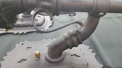 Pair of Very Large Black Cast Iron Wall Sconces