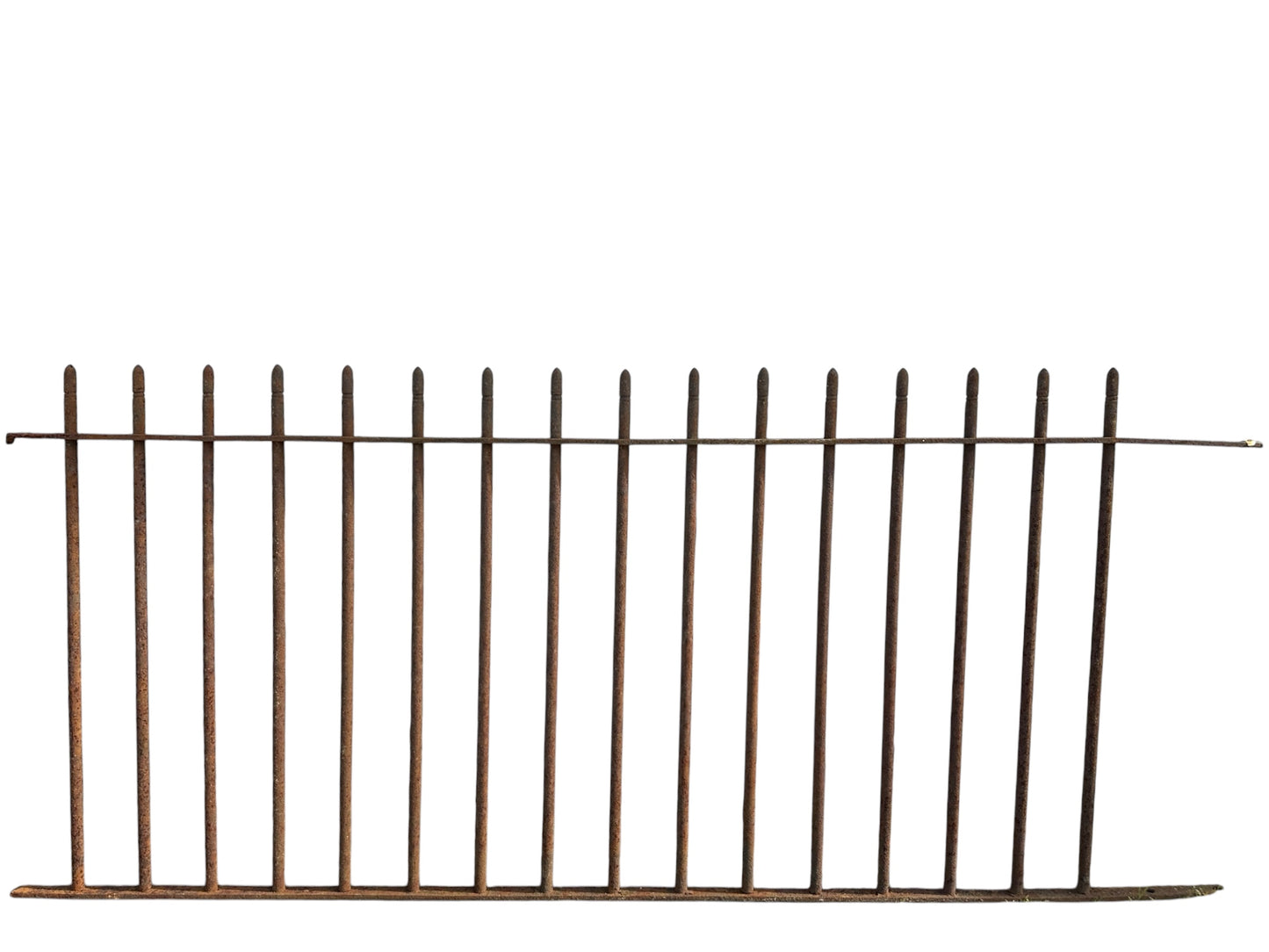 7 Ft of Antique Wrought Iron Picket Fencing GA21005
