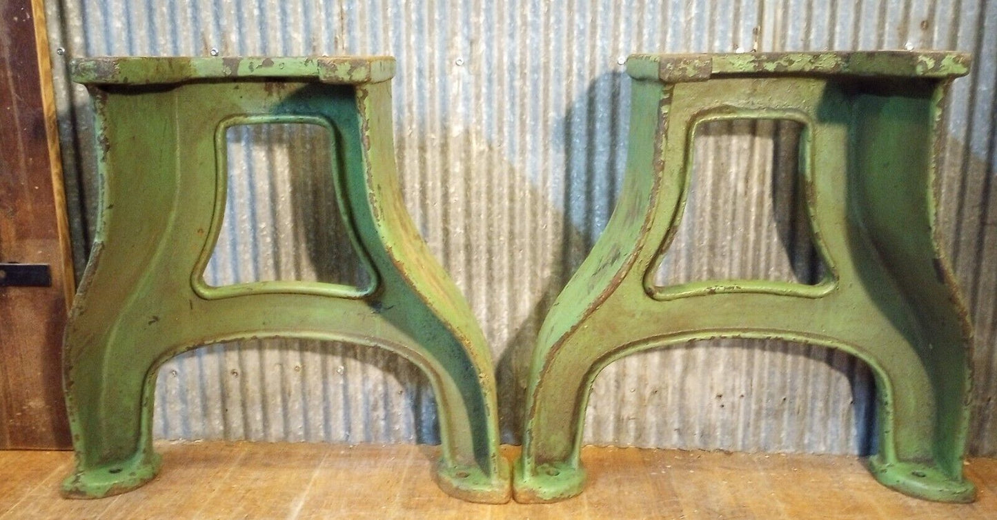Pair of Cast Iron Machine Legs 23" Tall x 23 1/2 " Wide