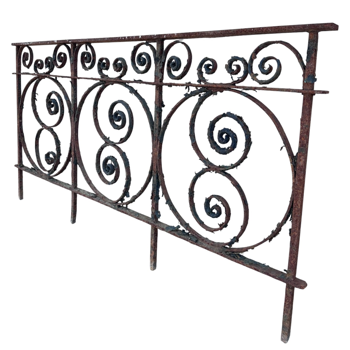 Antique Wrought Iron Gate Panel - 66" W x 34" T - GA21056
