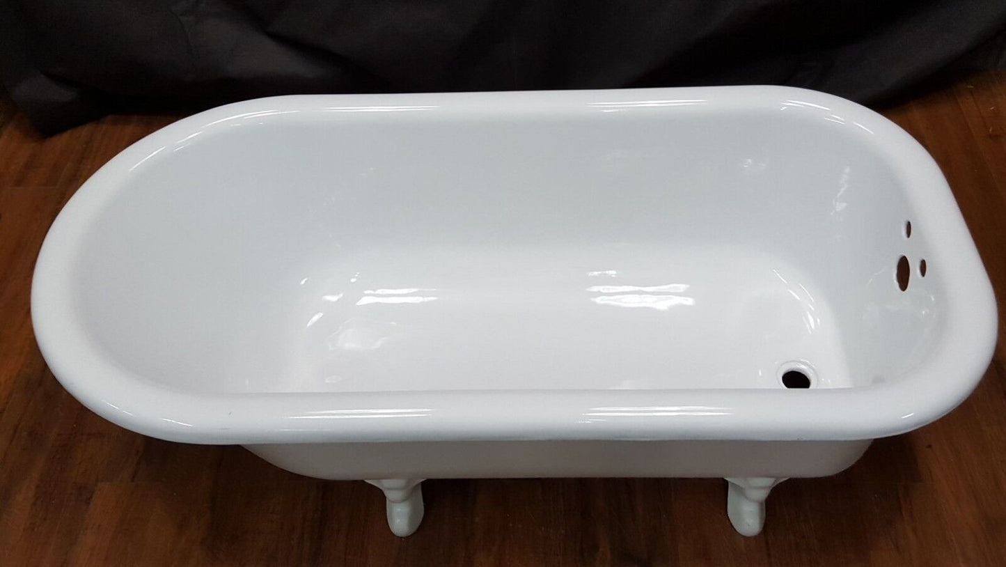 Vintage & Restored White 5 Foot Free Standing Cast Iron Bath Tub