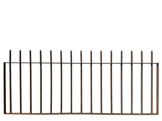 Antique Wrought Iron Picketed Garden Gate - 72" W x 32.5" T - GA20984