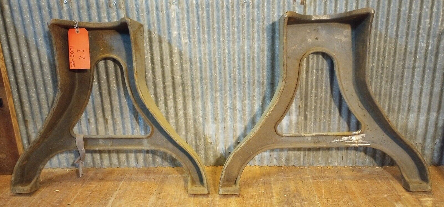 Pair of Cast Iron Machine Legs 21 1/8" T x 25 1/4" W
