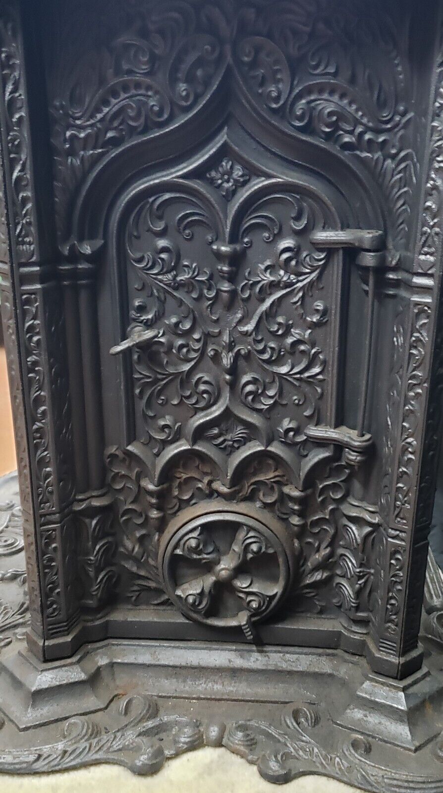1845 Victorian Atwood Cole & Crane Cast Iron Parlor Stove #2 GA9650