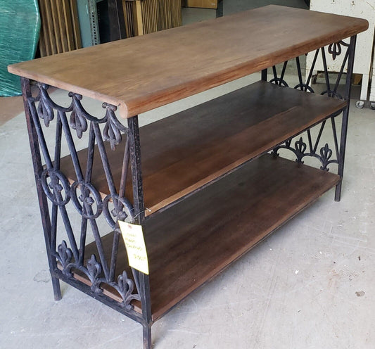 Custom Made Wood & Iron Book Shelf