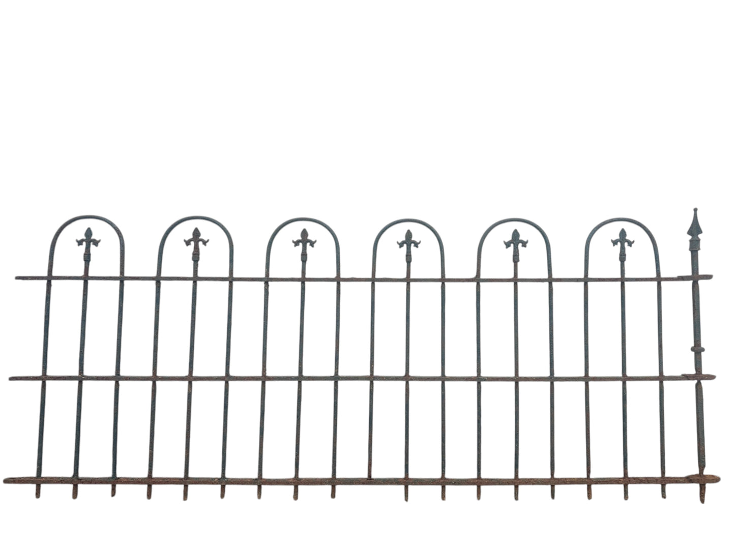 14 Ft of Antique Wrought Iron Hairpin Fencing GA20877