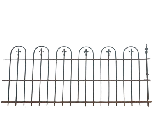 14 Ft of Antique Wrought Iron Hairpin Fencing GA20877