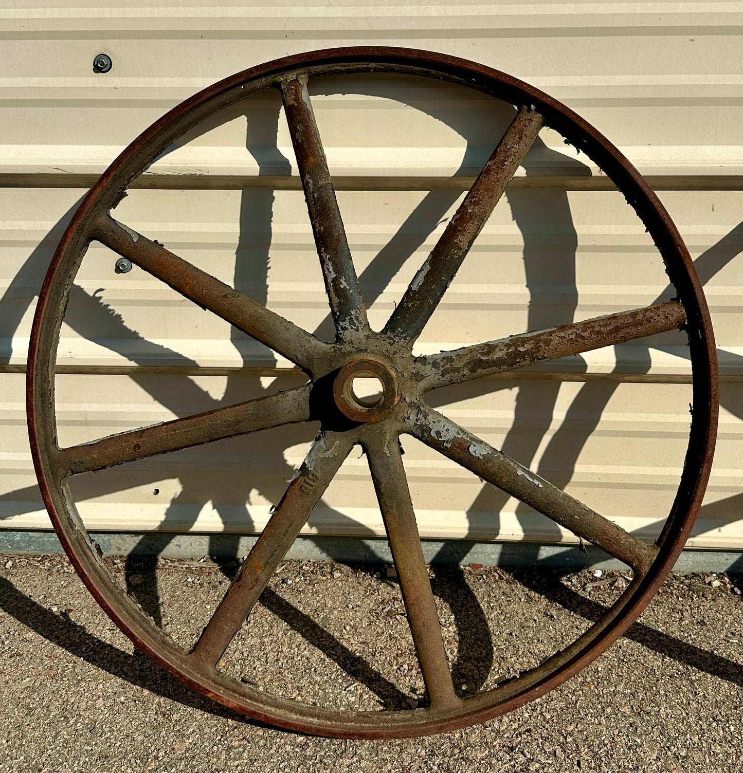 Pair of Antique Industrial Cast Iron Jigsaw Wheels GA20913