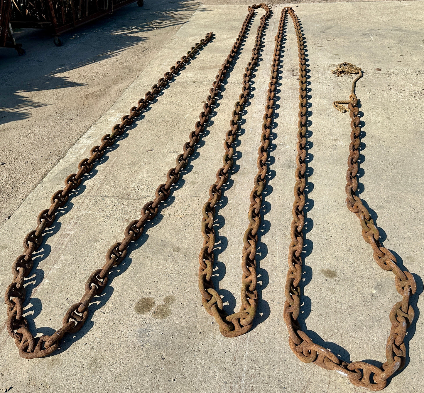 127 Ft of Antique Nautical Stud-Link Anchor Chain GA20918