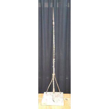 Reclaimed Wrought Iron & Wood Lightning Rod With Top Finial #GA170
