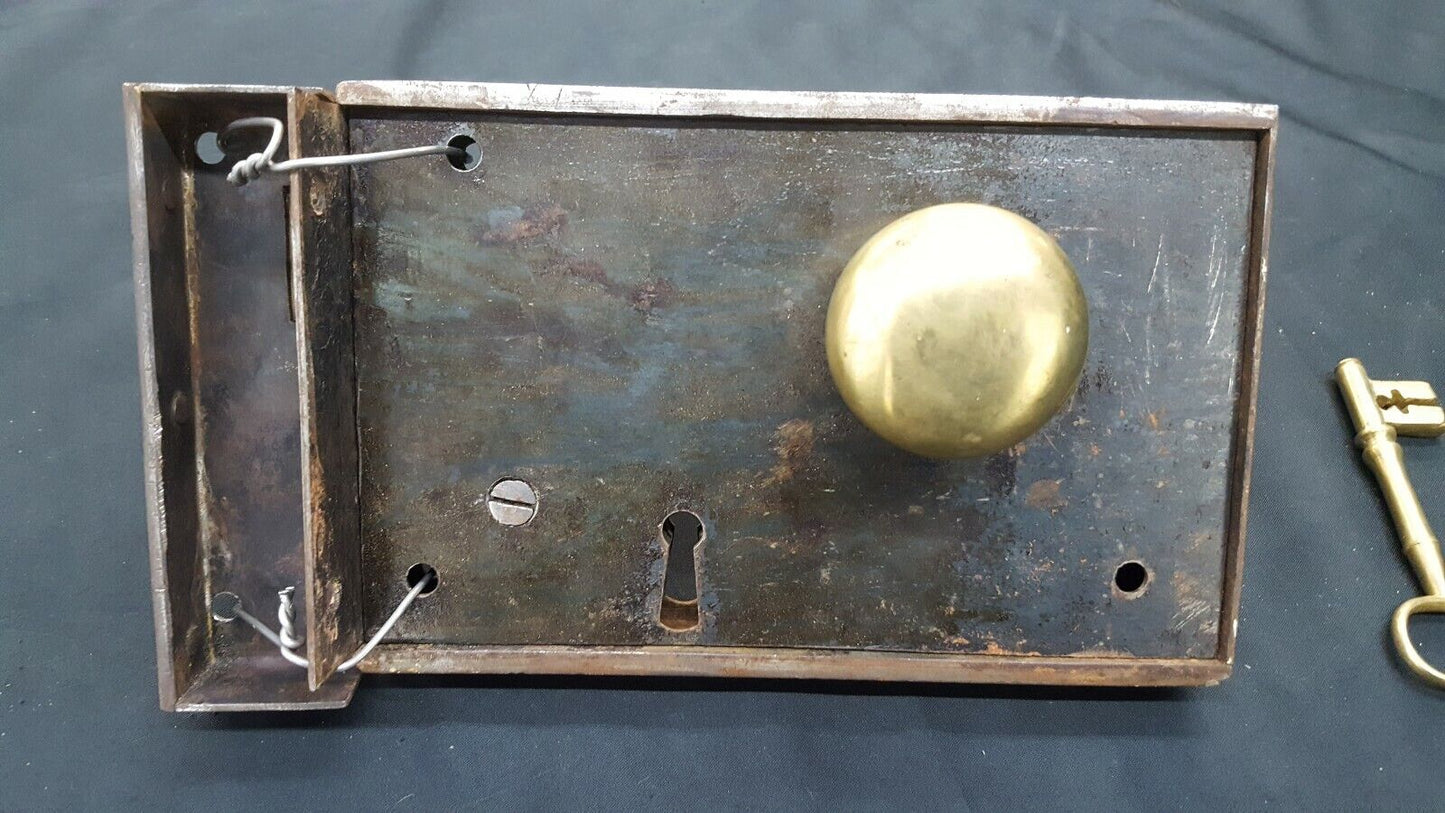 Restored 1800's Iron & Brass Complete Carpenter #60 Lock Set