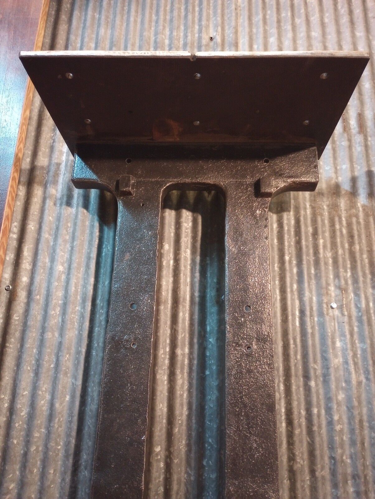 Pair of Art Deco Cast Iron Machine Legs 33 1/2" T x 19 3/4" W