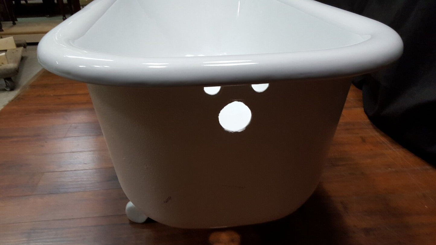 Vintage & Restored White 5 Foot Free Standing Cast Iron Bath Tub