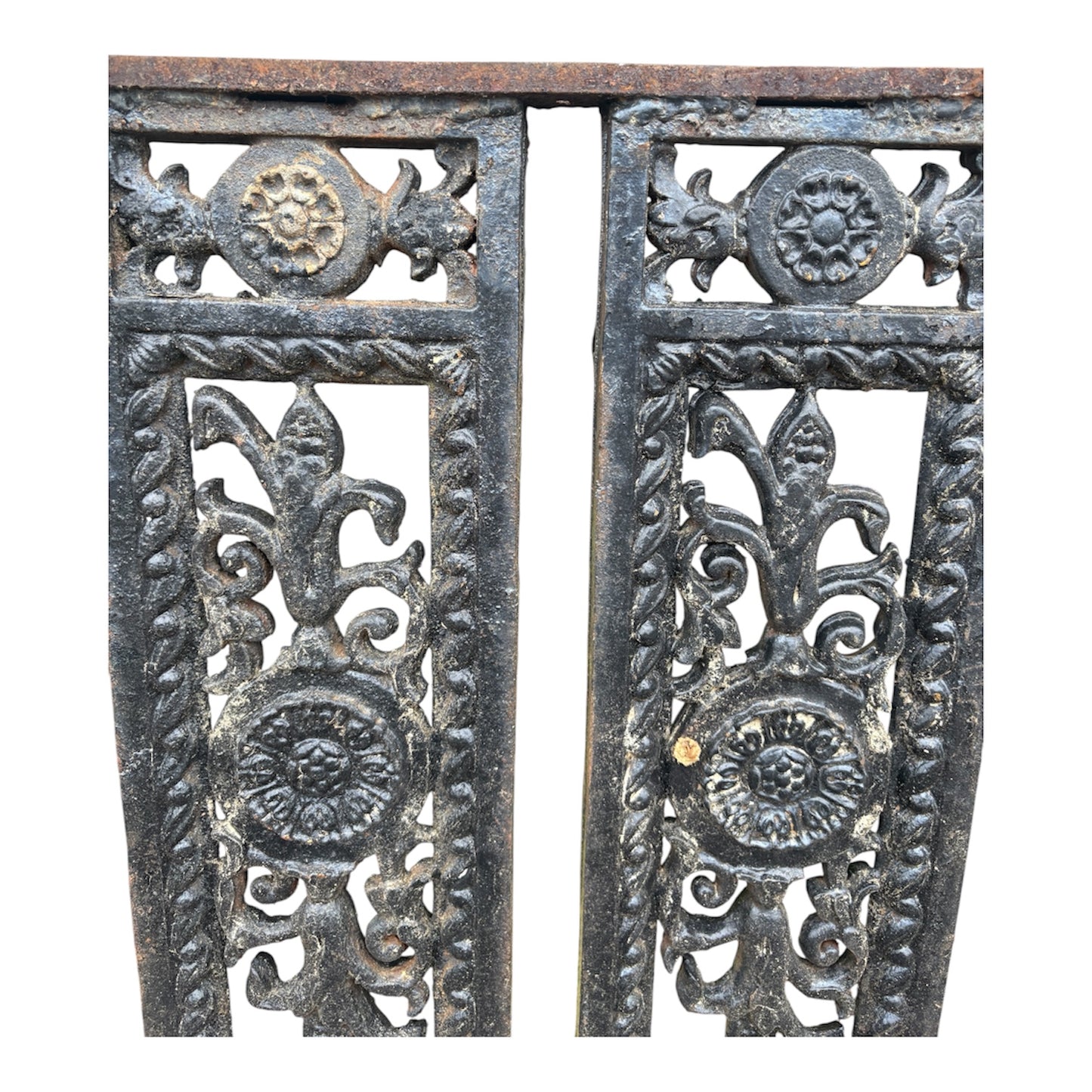 Antique Decorative Victorian Cast Iron Fence Panels & Posts GA21127